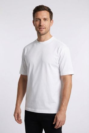 Boss Orange by Hugo Boss T-Shirt BOSS ORANGE Te Dye, Herren, Gr. XXL, weiss (wei&szlig;100), Single Jersey, Obermaterial: 100% Baumwolle, relaxed fit normal, Rundhals, eingesetzt,we