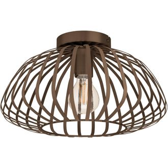 Loops Stylish Modern Bronze Semi-Flush Ceiling Light for Indoor Spaces in Brown