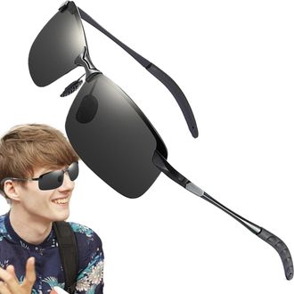 Generic Photochromic Sunglasses | Photochromic Glasses for Men,Anti Glare Polarized Driving Goggles Outdoor Eyewear for Biking Cycling Driving Fishing Hiking 