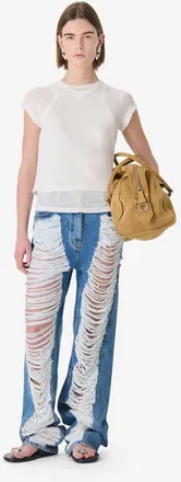 Iro Sybel V-Neck T-Shirt in Porcelain at Nordstrom, Size X-Small Eu