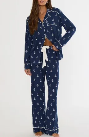 Beach Riot Livy & Connie Pajamas in Regatta Anchor at Nordstrom, Size X-Small