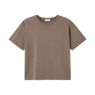 American Vintage Fizvalley T-shirt - Dames - Tops - Bruin - Maat: L Katoen