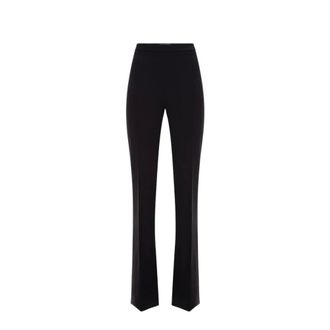 Elisabetta Franchi Palazzo Trousers with Enameled Buttons - female - Elisabetta Franchi - Wide Trousers - Black - L - Trousers
