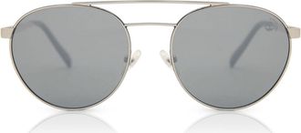 Timberland TB9167 Polarized 10D Mens Sunglasses Silver Size 55