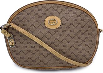 Gucci Pre-owned Womens Vintage Cloth Crossbody Bag Ophidia Zip - Beige Cotton - One Size