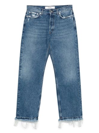 S&eacute;fr Frayed Cut Jeans