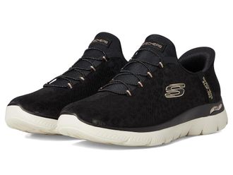 Skechers Arch Fit Summits Hands Free Slip-Ins Womens Shoes Black Gold : 8.5 B - Medium, Textile
