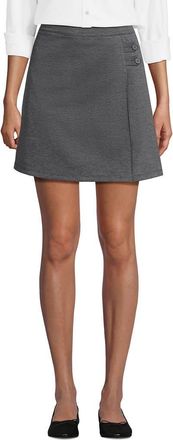 Lands End Ponte A Line Skort Above the Knee in Charcoal Heather at Nordstrom, Size 12