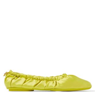 Jimmy Choo London Bardo Satin Ballet Flats, Brand Size 34.5 ( US Size 4.5 )