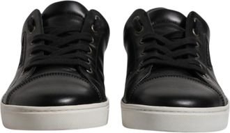 Dolce & Gabbana Black London Nappa Leather Men Sneakers Mens Shoes (Pre-Owned)