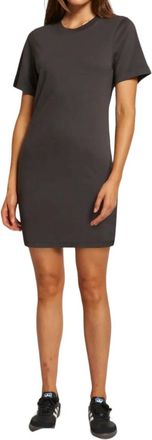 perfectwhitetee Tiegan Short Sleeve Dress In Vintage Black