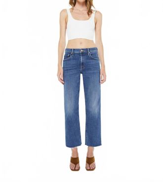 Mother Newbie Ankle Fray Straight-Leg Jeans In Prized Possession