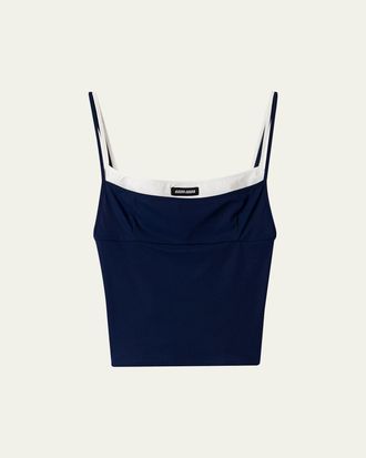 Miu Miu Layered Crop Tank Top