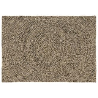vidaXL Alfombras De &Aacute;rea Natural Y Negro 120 X 170 Cm Yute Vidaxl