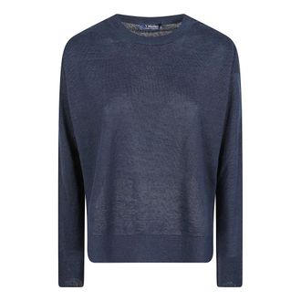 Max Mara S Max Mara Sweaters - Dames - Ronde hals truien - Blauw - M - Truien & Vesten