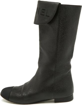 Chanel 35mm leather boots - Black