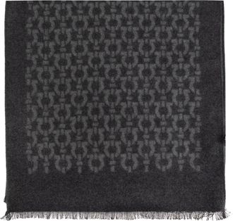 Ferragamo Monogram Sjaal - Heren - Zijden sjaals - Grijs - ONE Size - Accessoires
