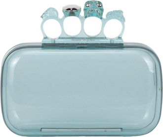 Alexander McQueen Alexander Mcqueen Skull Four-Ring Rubber Clutch