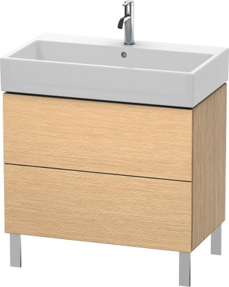 Duravit Unidad De Lavabo Duravit L-cube De Pie 78,4 X 45,9 Cm, 2 Extra&iacute;bles, Para Vero Air 235080, Color: Roble Cepillado Chapa De Madera Aut&eacute;ntica - Lc677701