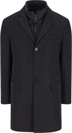 Fay Navy Blue Double Breasted Coat