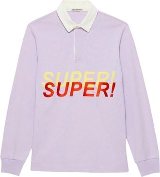 J.W.Anderson Tops, Heren, Paars, XL, Katoen, Super Super Rugby Polo Top