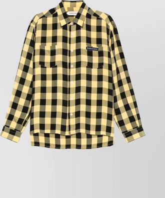 Namacheko checkered pattern shirt chest pockets