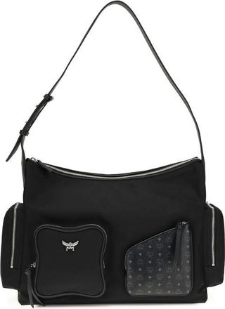 MCM Black Fabric Shoulder Womens Bag