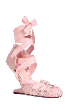 Azalea Wang Tendu Floating Heel Sandal in Pink at Nordstrom, Size 8.5