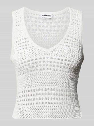 Noisy May Stricktop mit Lochmuster Modell LAIKA in Offwhite, Größe L