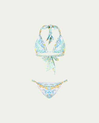 Camilla Dial Up The Tiles Soft-Tie Two-Piece Swimsuit