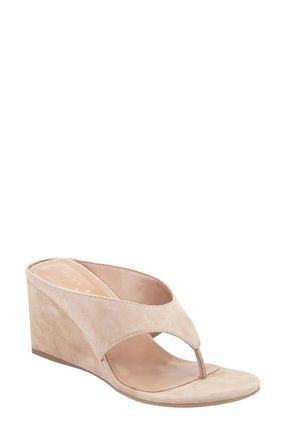 Marc Fisher Udena Wedge Flip Flop in Medium Natural 2 at Nordstrom, Size 6.5