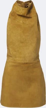 Retrof&ecirc;te Retrof&ecirc;te Zoriel draped open-back suede minidress