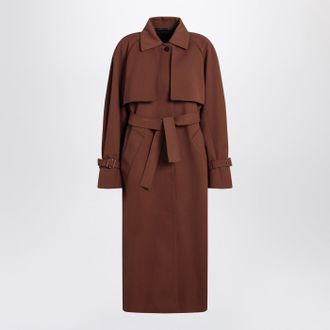 Max Mara Brown Rainproof Gabardine Trench Coat