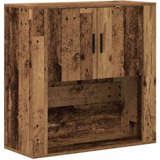 vidaXL Mueble De Pared Con Estante Madera Vieja 80 X 33 X 80 Cm Vidaxl