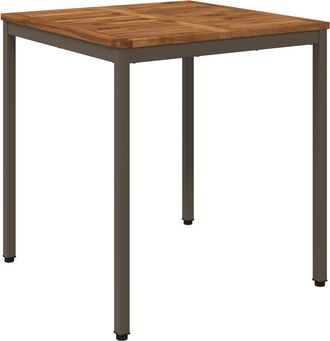 vidaXL Mesa De Cena De Jard&iacute;n Natural Y Caf&eacute; 70 X 68,5 X 75 Cm Vidaxl