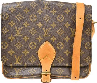 Louis Vuitton Cartouchiere Monogram Canvas Brown Canvas Handbag (Pre-Owned)