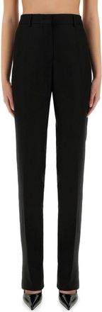 Sportmax Slim-fit Broeken - Dames - Slim Fit Broeken - Zwart - S - Linnen - Broeken