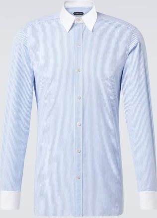 Tom Ford Camicia in popeline di cotone a righe
