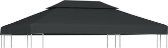 vidaXL Vidaxl - Toldo De Cenador 2 Niveles 310 G/m&sup2; 4x3 M Gris Antracita Antracita
