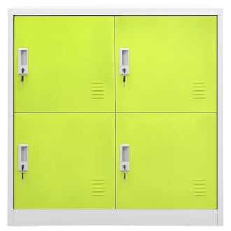 Berkfield Home Locker Cabinets 5 pcs Light Grey & Green 90x45x92.5 cm Steel