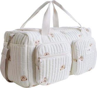 Generic Quilted Baby Diaper Bag Large Capacity Duffle for Travel Stylish Weekender Bag for Women Handbags