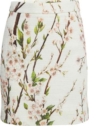 Dolce & Gabbana Minigonna a fiori - Bianco