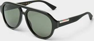 Gucci Rounded acetate aviator sunglasses