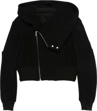 Rick Owens hooded zip-up jacket - Black