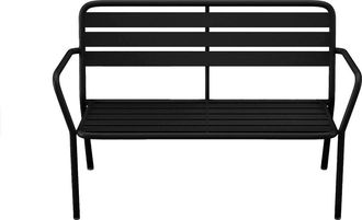VENTE-UNIQUE.COM Banco de jard&iacute;n acero negro