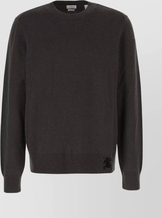 Burberry cashmere sweater with ribbed cuffs and hem