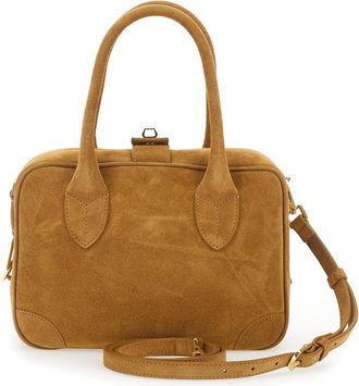 Golden Goose Womens Handbag Vita Beige Leather Cow Handbags Hand Bags