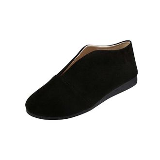 Generic Womens Flat Shoes Comfortable Pumps Shoes Pointed Toe Solid Color Lightweight Classic Breathable Slip On Casual Shoe Work Holiday Black