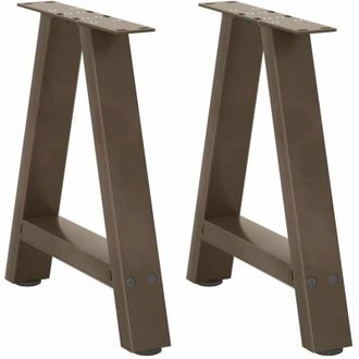 vidaXL Vidaxl - Patas Para Mesa De Centro En Forma De A (2 Unidades, 50 X 42-43 Cm, Acero)