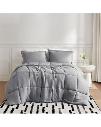 Truly Soft Garment Wash Solid Comforter Set